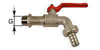  Discharge ball valve with hose connection coupling 