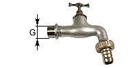 Water tab with hose connection coupling 