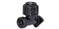 PP compression fitting, female wall plate elbow