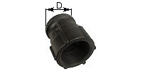 Coupling plug with female thread