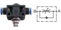 Throttle check valve