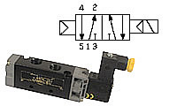  5/2-way-solenoid valve