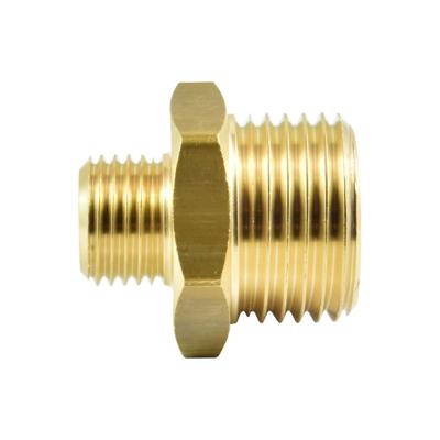 DZ-DN21/13 Reduzier-Doppelnippel Messing G1/4A auf G1/2A