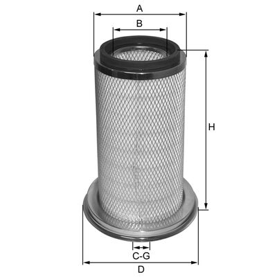 HP726 Luftfilterelement - original FIL-FILTER