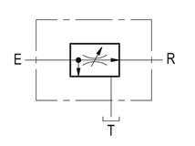 Schaltsymbol 3-Wege-Stromregler, kompensiert