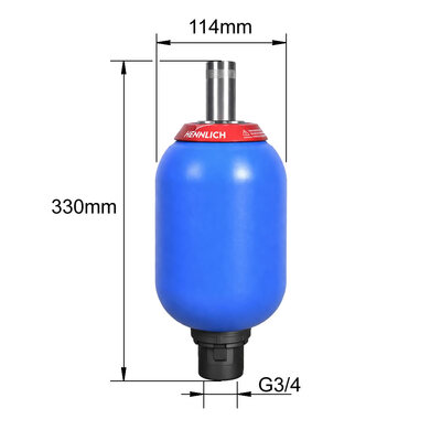 Blasenspeicher, 1 l , 350 bar, SP-B1,0 bema&szlig;t