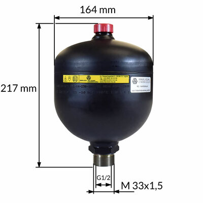 Membranspeicher, Außengewinde 1,40 l