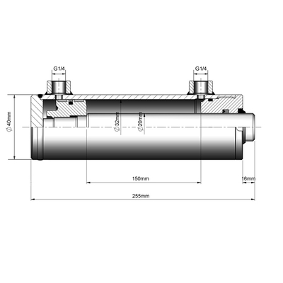 Hydraulik-Rumpfzylinder