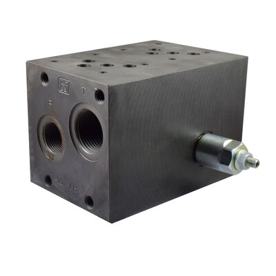 Mehrfachanschlussplatte mit Druckbegrenzungsventil, Nenngröße 10