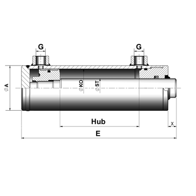 Hydraulik-Rumpfzylinder