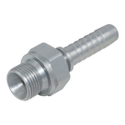 Edelstahl-Schlaucharmatur, zöllig, BSP60°, Typ AGR, Dichtkegel 60°, HD-AGR10-VA