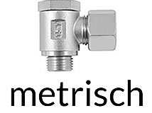 Winkel-Schwenkverschraubung, flach, metrisch