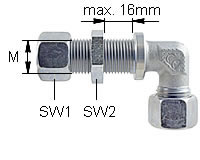 Winkel-Schottverschraubung Typ WSV