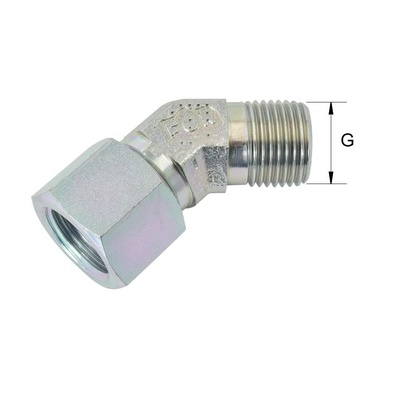 BSP-45EVW06 Einstellbare W-Verschraubung 45&deg; BSP60&deg; G3/8A