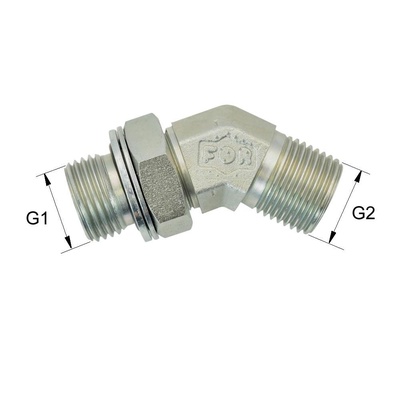BSP-45EWE12-G1A Winkel Einschraubverschraubung 45&deg; BSP60&deg; G1A auf G3/4A