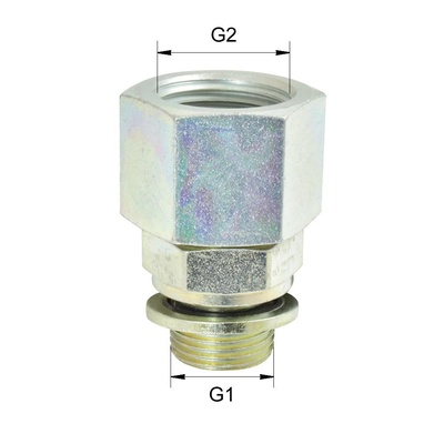 BSP-EVGE12-G3/8A Gerader Einschraubstutzen Typ EVGE BSP60&deg; G3/8A auf &Uuml;berwurfmutter G3/4