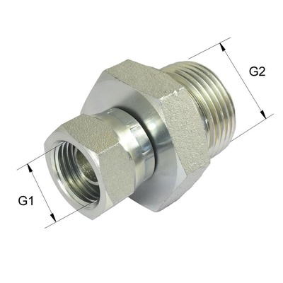 BSP-KOR06/08 Gerader Adapter Typ KOR BSP60&deg; G1/2A auf &Uuml;berwurfmutter G3/8