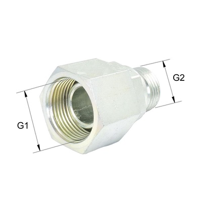 BSP-KOR12/06 Gerader Adapter Typ KOR BSP60&deg; G3/8A auf &Uuml;berwurfmutter G3/4