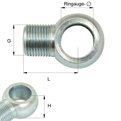 Ringschraubstutzen BSP 60&deg; G3/8A