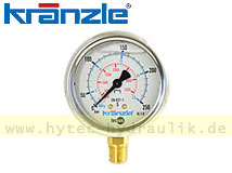 Manometer  0 - 250 bar Anschluß 1/4