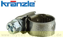 Schlauchschelle DIN 3017 1.4016 8-12 Bandbreite 9 mm 440545 für KRÄNZLE SONSTIGE