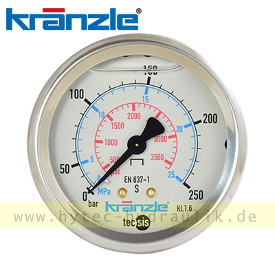 150391 Manometer 0-250bar Durchm. 63mm für Kränzle