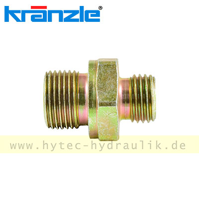 41045 Ermetoverschraubung gerade gelb verzinkt f&uuml;r Kr&auml;nzle