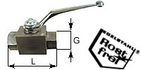  High pressure ball stop valve made of Stainless steel 