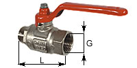 Low pressure ball stop valve female thread / male thread 