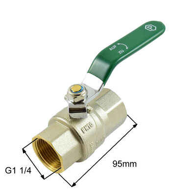 Messing-Kugelhahn für Trinkwasser mit DVGW-Zulassung NW32 G1 1/4