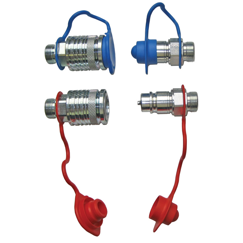 hydraulik-steckkupplungen-set 2 Fittings Plug 10-L,12-L,15-L 