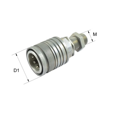 HK-A6M-CEL22-S Steckkupplungsmuffe Typ HK-A, Schott, Gr.6, M30x2 auf Rohr 22-L