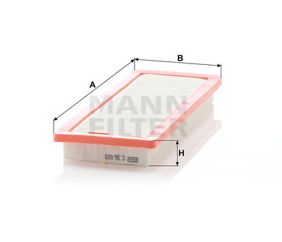 MANN-FILTER C 36 003 Filtre à Air Premium Pour Véhicules Tourisme Et Utilitaires