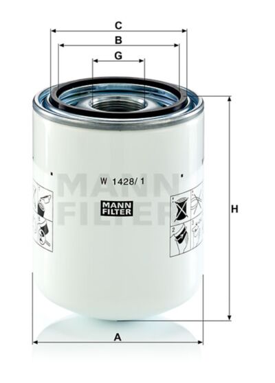 W14281 Hydraulikfilter baugleich MANN-Filter