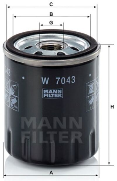 W 7043 Wechselfilter - original MANN