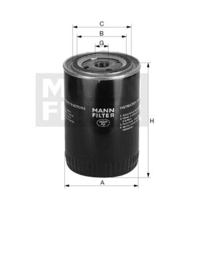 W71298 Schmier&ouml;lfilter Patronenfilter baugleich MANN-Filter