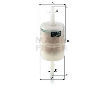 WK421 Kraftstofffilter In-Line baugleich MANN-Filter