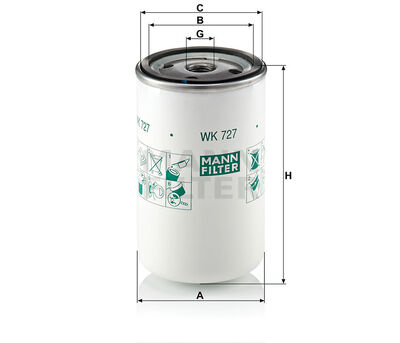 WK727 Kraftstofffilter baugleich MANN-Filter