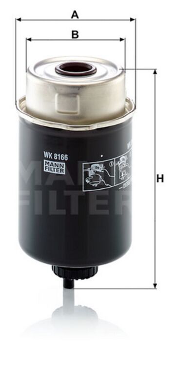 WK8166 Kraftstoff-Wasserabscheider baugleich MANN-Filter