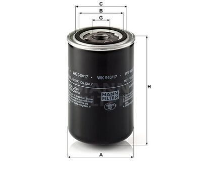 WK94017 Kraftstofffilter baugleich MANN-Filter