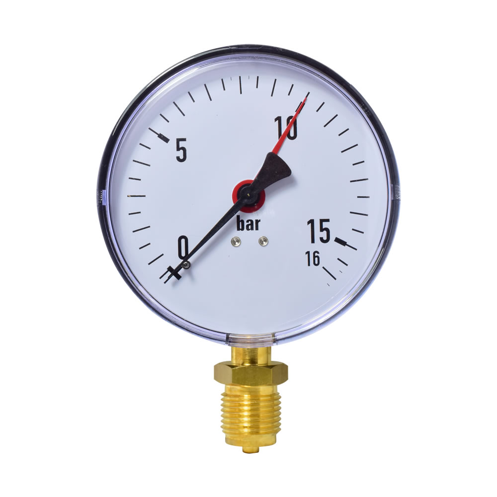 Manometer NG40 0-16bar G1/8 - Druckmesser Für Hydraulik & Pneumatik