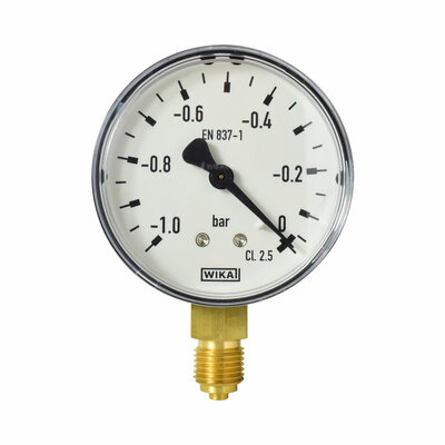 Manometer &Oslash; 63 mm, -1...0bar (Vakuum), Kunststoff