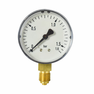 Manometer Ø 63 mm, 0...1,6bar, Kunststoff