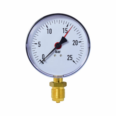 Manometer &Oslash; 100 mm, 0...25bar, Kunststoff