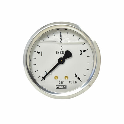 Glyzerinmanometer &Oslash; 63 mm, 0...4bar mit Befestigungsb&uuml;gel