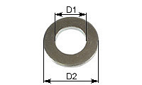 Washer / Unterlegscheibe 12 x 18 x 1mm - Weiß im günstigen Beutel