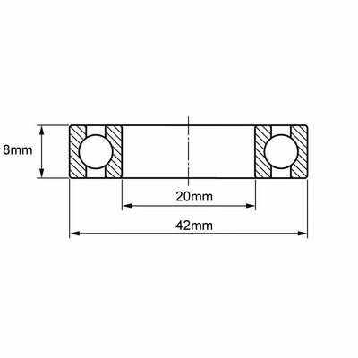 16004 Rillenkugellager Zeichnung