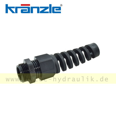 41091 PG-Verschraubung PG 11 mit Knickschutz, schwarz - Kr&auml;nzle Original
