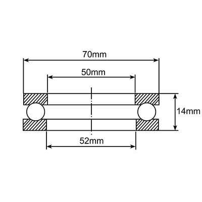 51110 Axial-Rillenkugellager Zeichnung