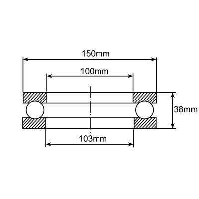 51220 Axial-Rillenkugellager Zeichnung